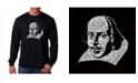 LA Pop Art Men's Word Art Long Sleeve T-Shirt - Shakespeare